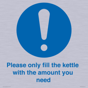 Please only fill the kettle with the amount you need